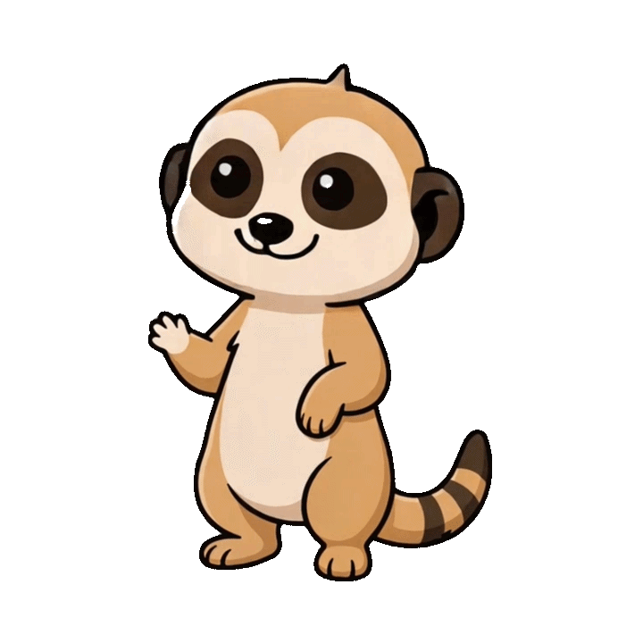 Peeko the meerkat standing tall on the lookout